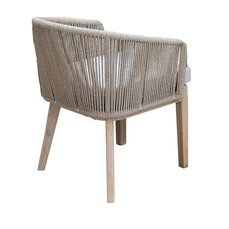 Chaise de patio avec coussin Bowery, Beige