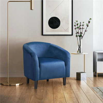 Robeson 70.612Cm Wide Velvet Barrel Chair