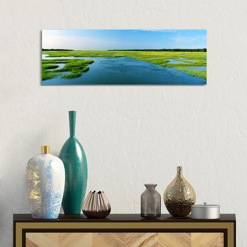 Sea Grass In The Sea, Atlantic Coast, Jacksonville, Florida, USA by Panoramic Images - Wrapped Canvas Panoramic Print