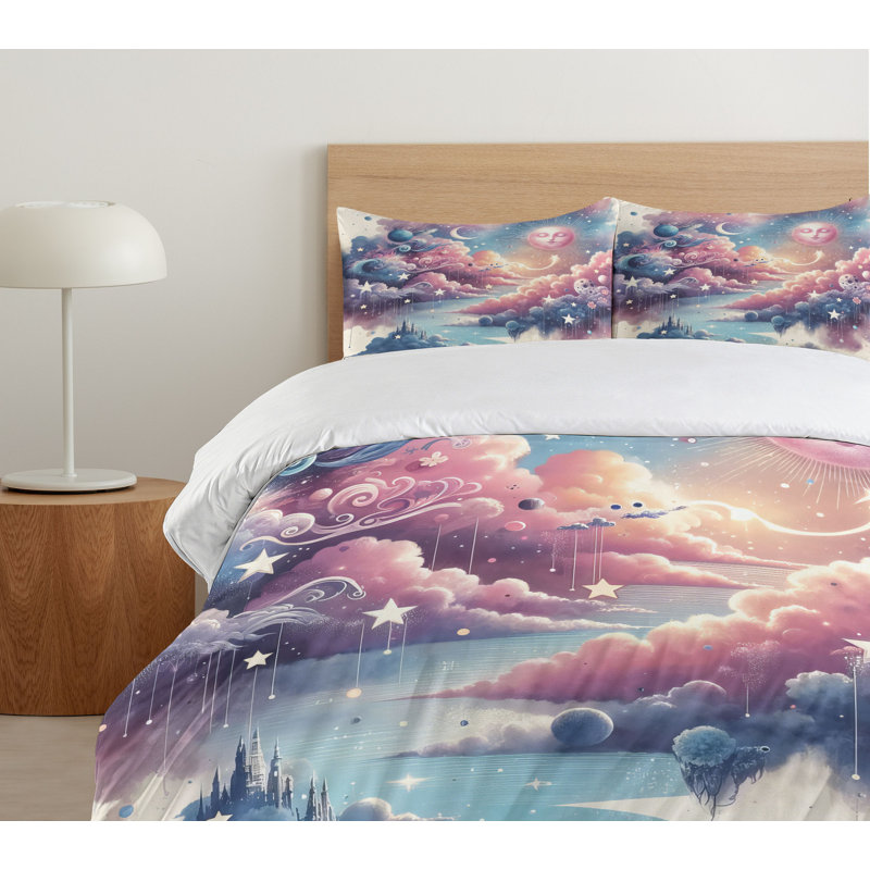 Celestial Sky Duvet Cover, King Duvet Cover + 2 Standard Shams