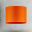 20 cm H Round Cotton Lamp Shade ( No Direct Attachment Method ) in Orange