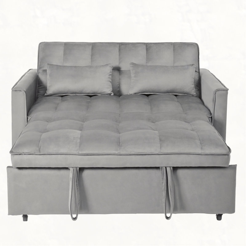 Convertible Sofa Bed,3-in-1 Pull Out Couch Bed with Reclining Backrest and Pillows,Sofa Bed Chair Full Convertible Sleeper Loveseat for Living Room, Home or Office