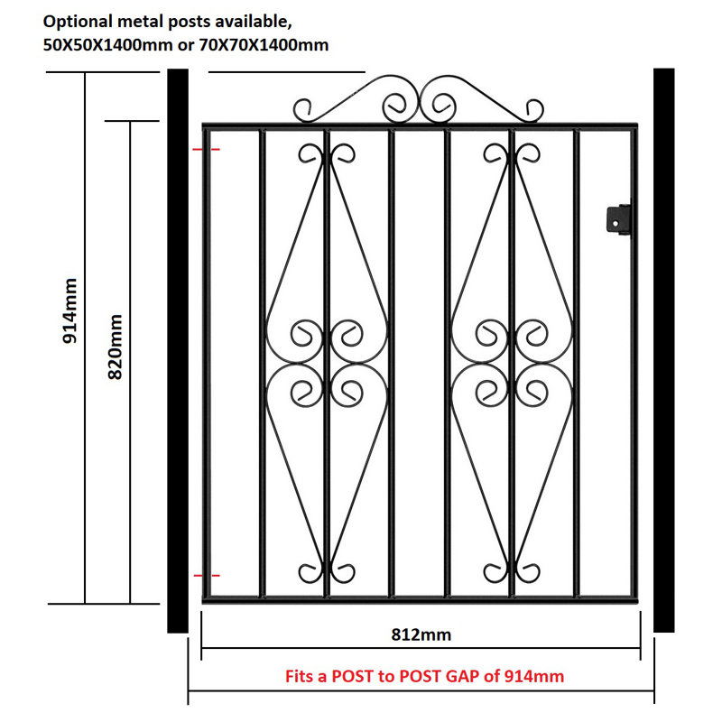 Brizendine 91 cm H Gate Fencing, 91cm W X 91cm H