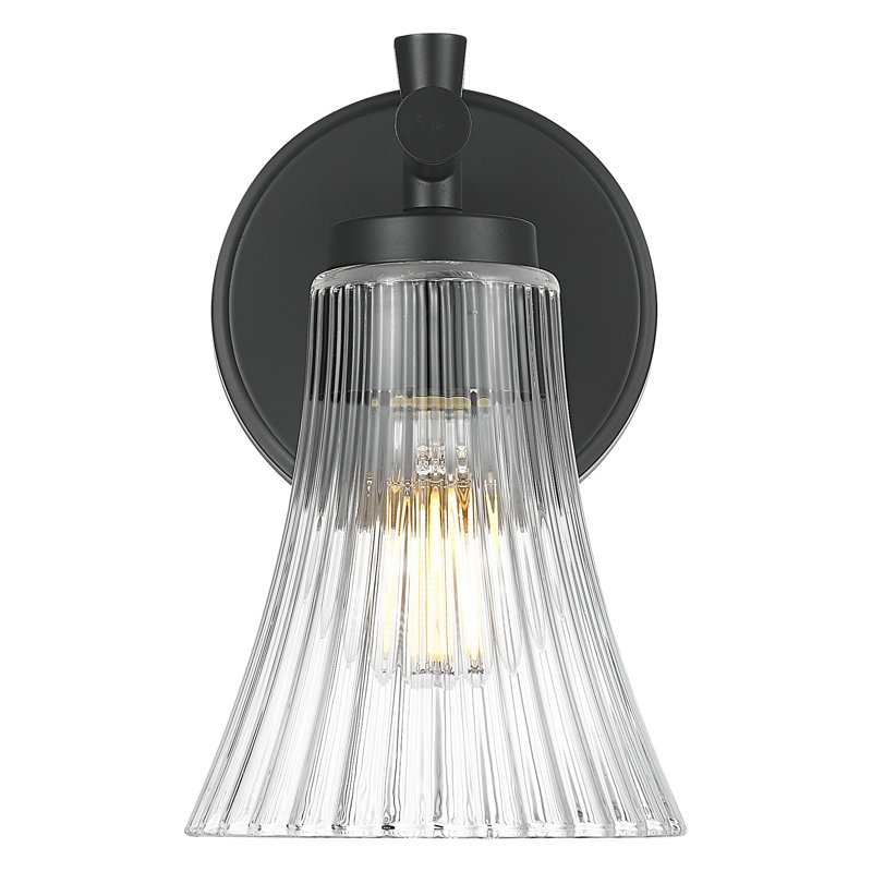 Maston Modern 1 Light Wall Sconce, Matte Black