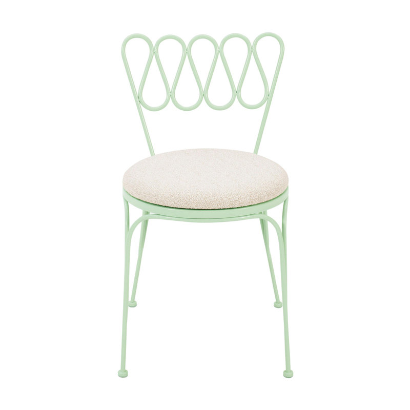 Chaise d'extérieur en fer forgé Eli vert menthe, Vert menthe