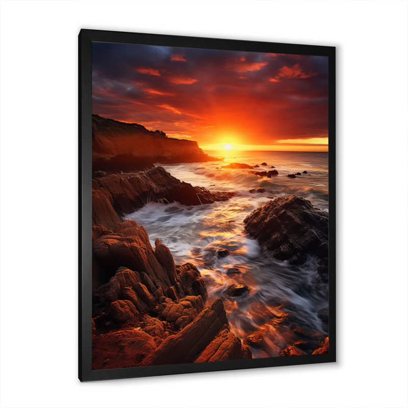 Habiba Beach Golden Sands Ix sur toile, H 20 po x l 12 po x P 1 po, Cadre photo noir