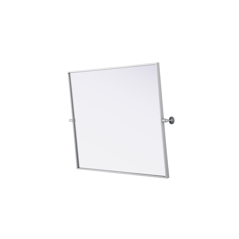 Amoura Pivot Mirror, Silver, 30" x 40"