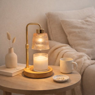 Candle Warmer Lamp with Timer, Height Adjustable Dimmable Modern Wax Melts Warmer for Jar Candles, Table Lamp for Home Living Bedroom Farmhouse