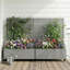 Lit de jardin en métal avec treillis et roues H 4 pi x l 4 pi - gris-1346487875