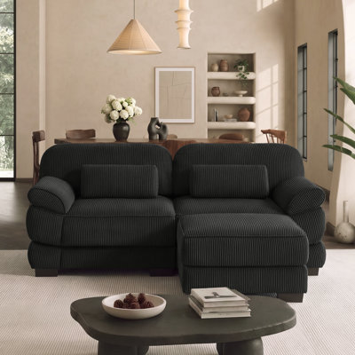 Nimbus 2 Seater Modular Sectional Sofa with Ottoman for Small Living Room