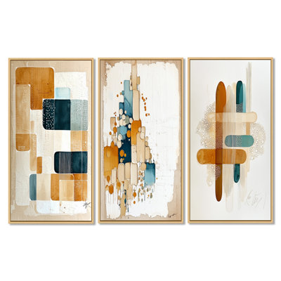 «Color Field of Minimalist - Abstract Minimalisme», ensemble d'art mural encadré