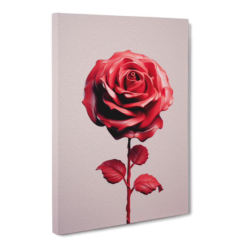 Rose Minimalism - Wrapped Canvas, 50cm H x 35cm W x 3cm D