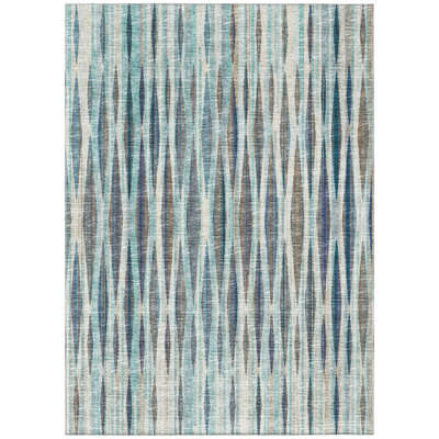 Thera Washable Geometric Indoor / Outdoor Rug