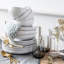 over&back Coupe 16-Piece Glossy White Hand-Finished Porcelain Dinnerware Set