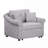 Azair Chenille Convertible Sleeper Chair with Adjustable Backrest, 3 IN 1 Lounger Chair Turns Into Bed, Single Bed for Living Room-17299219