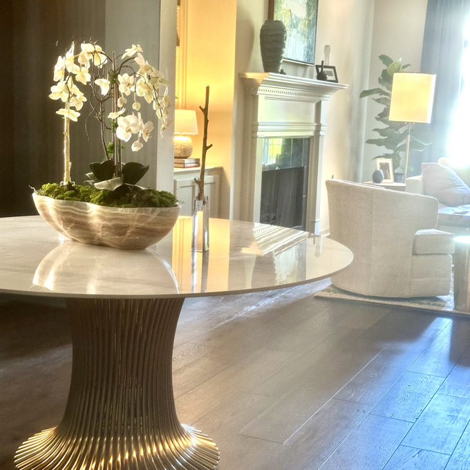 Willa Arlo™ Interiors Babbie Luxury Round Sintered Stone