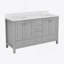 Meuble-lavabo 60 po, meuble-lavabo à cadre en bois massif, comptoir autoportant avec double cuve gris-467635867
