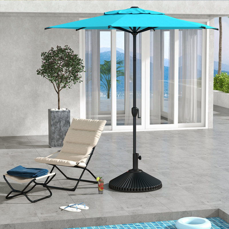 Parasol de marché 108 po Lyon, Turquoise, L 90 po x P 90 po