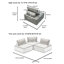 Canapé modulaire en chenille en L Chelise