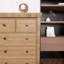 Commode 6 tiroirs, commode 6 tiroirs, armoire de rangement pour garde-robe, commode 6 tiroirs, chêne