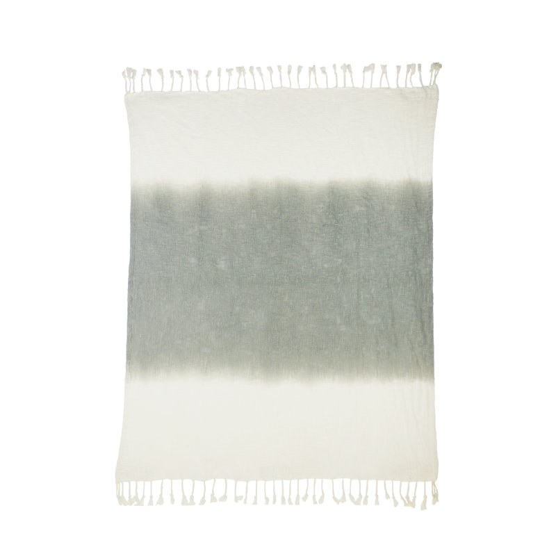 Jeté en coton , Gris