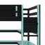 Lit mezzanine avec bureau, support de rangement latéral, tablettes multiples-929341875