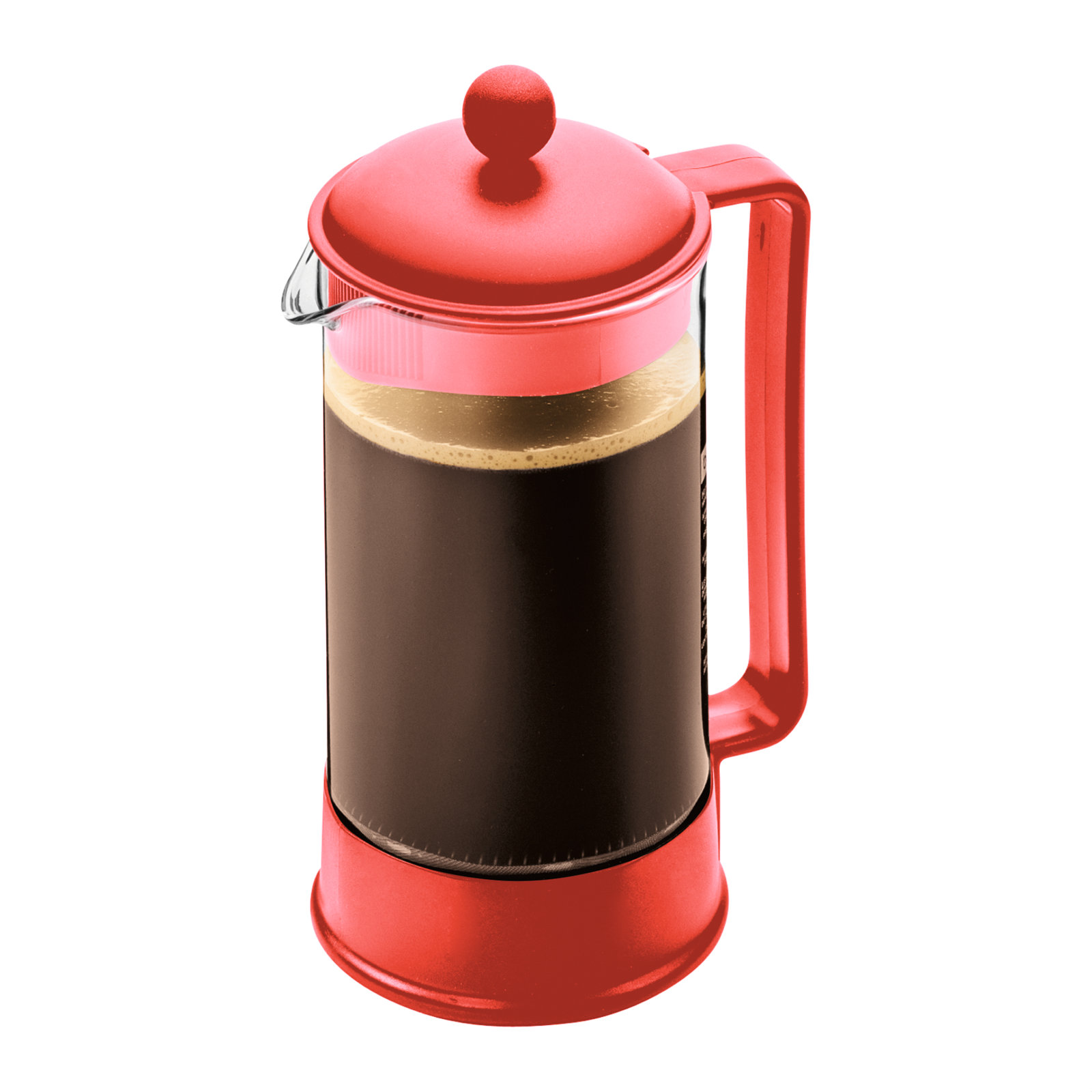 Bodum Brazil French Press Coffee Maker, Red, Capacity 34 oz