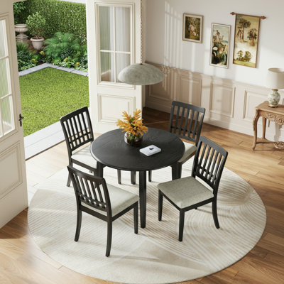 Ensemble de table de salle à manger pour 4 personnes avec 2 abattants