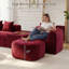 Canapé modulaire chenille modulaire avec siège de chargement USB personnalisable pour salon-130670023