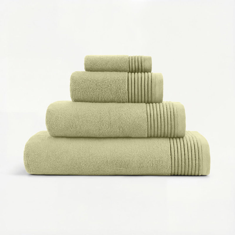 Towels 100% Cotton Plush Mulit-Size Set, Green