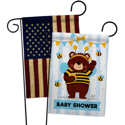 Double Sided 18.5'' H x 13'' W Polyester New Baby Garden Flag
