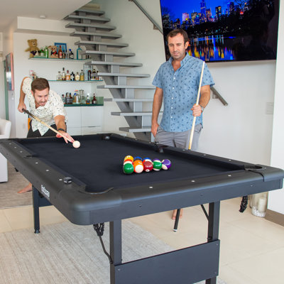 GoSports Mid-Size Billiards Game Table - Foldable Design
