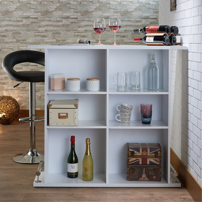 Kite White High Gloss Finish Bar Table