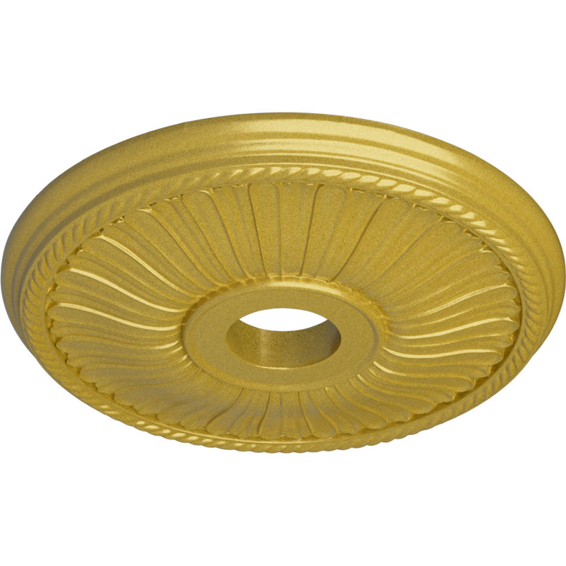 Médaillon de plafond Endurathane Damon, DE 20 po x P 1 1/2 po (convient aux auvents jusqu'à 3 3/8 po), finition de boue Mississippi peinte à la main