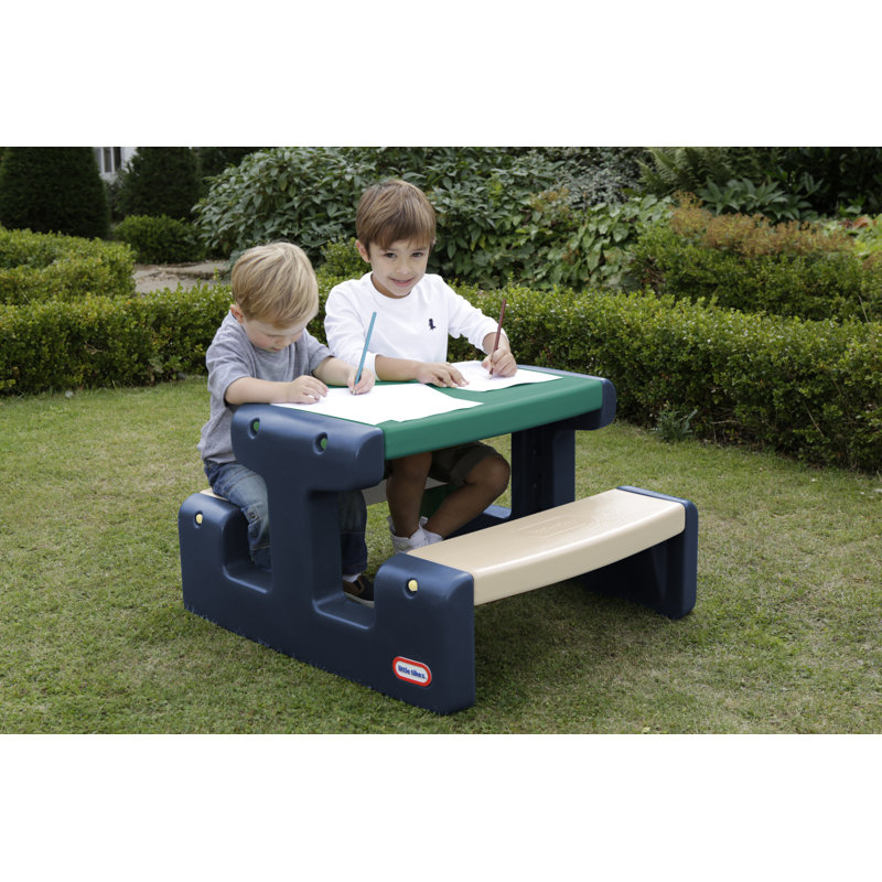 Kids and Chair Set, Green/Blue/Beige