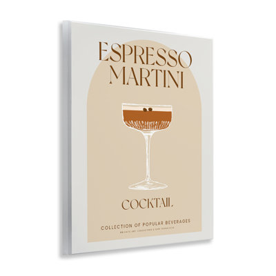 Élégante plaque murale Martini espresso rétro, design par Lil 'Rue