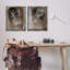 Ensemble de 2 toiles flottantes encadrées Mocha Gossamer Roses, design par Annabelle Hall-863094835-863094837