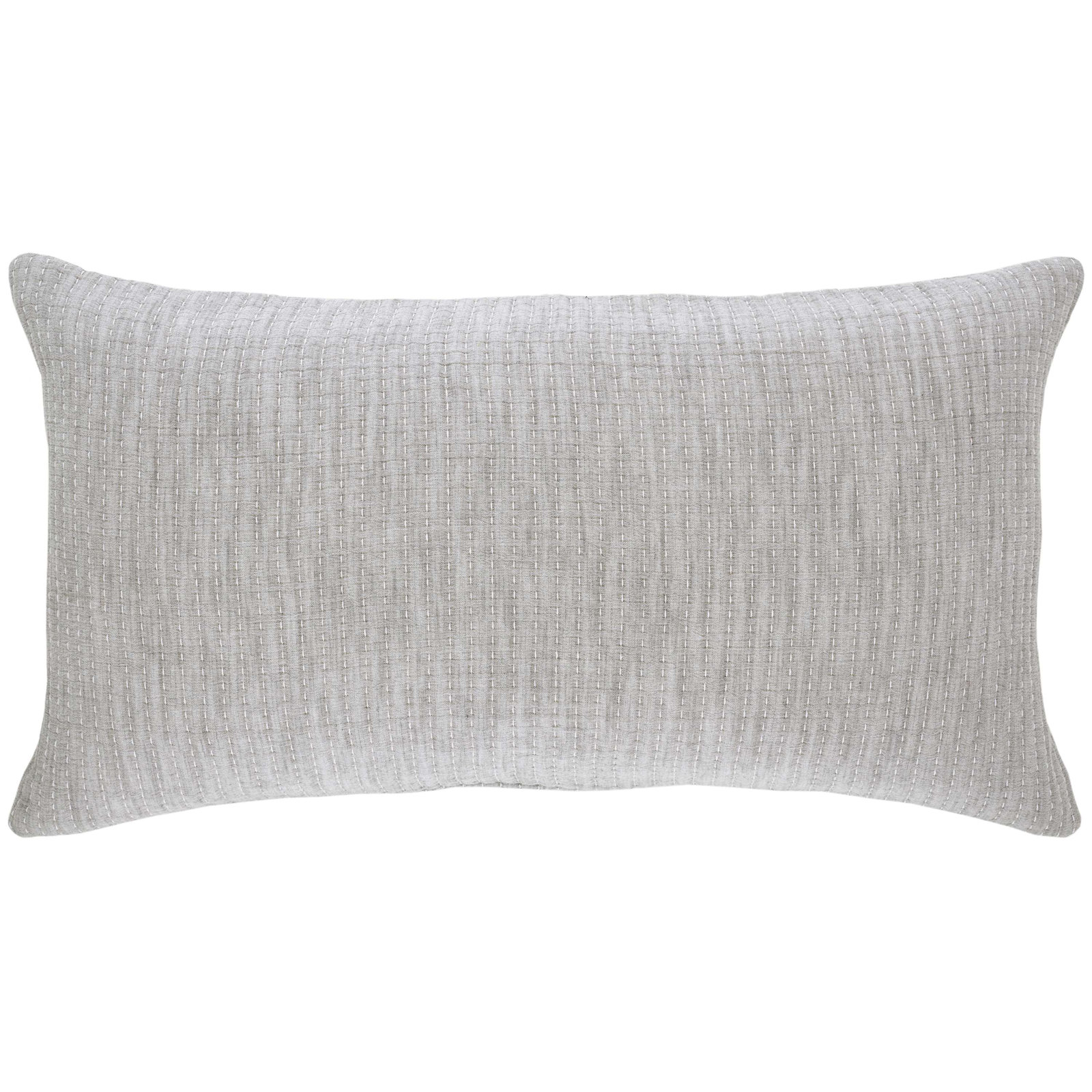 Pick Stitch Matelasse Sham, King, Gray