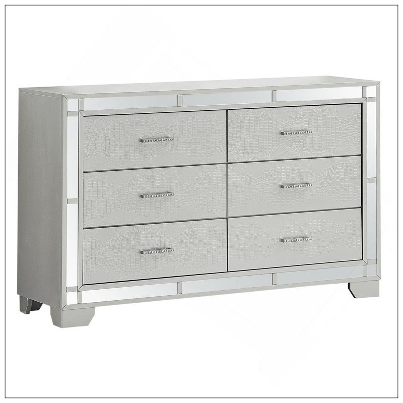 Commode Madison, champagne argenté