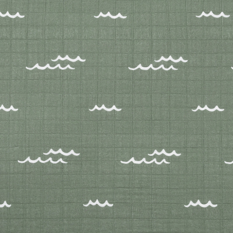 Ocean Waves Muslin Mini Crib Sheet