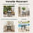 Laurel Mosaic 18.11" Round Cement Side Table With White Leaf Detail