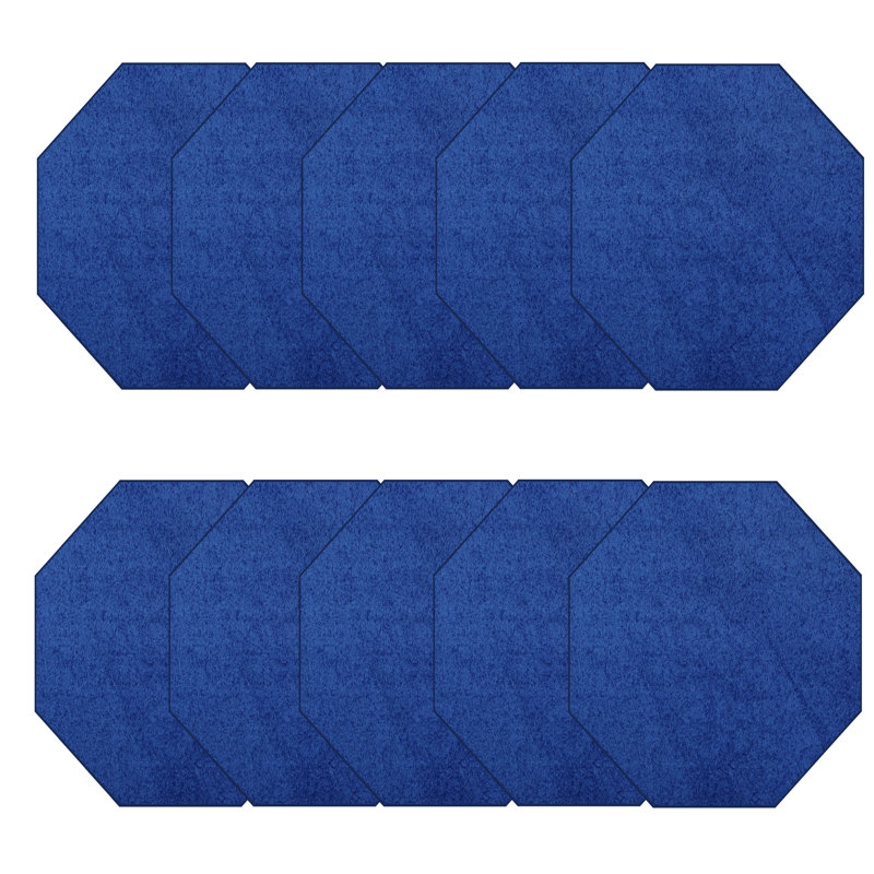 Ensemble de tapis intérieur / extérieur en polyester touffeté à la machine Glessite, Octogone 2 pi x 2 pi