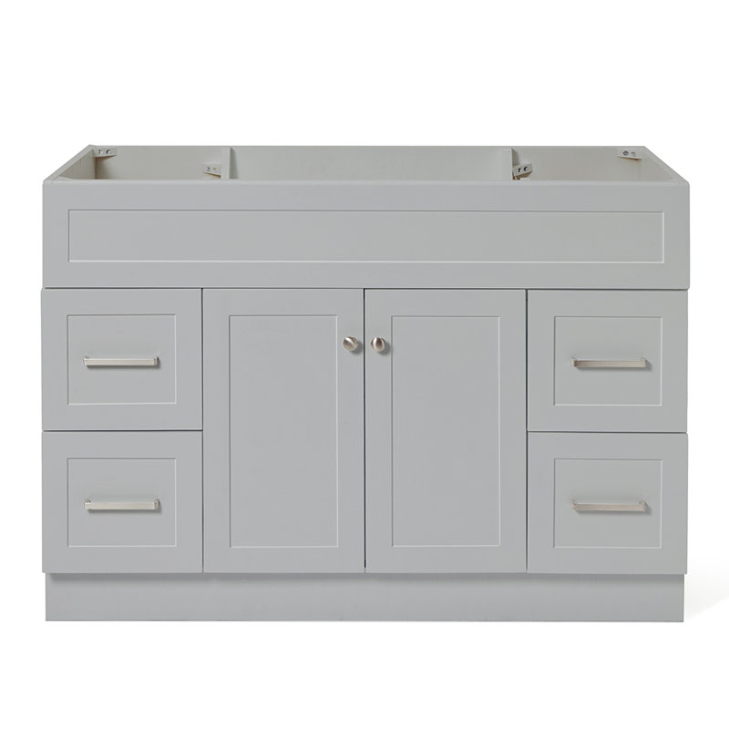 Base de meuble-lavabo simple 48 po Paulla seulement, Gris
