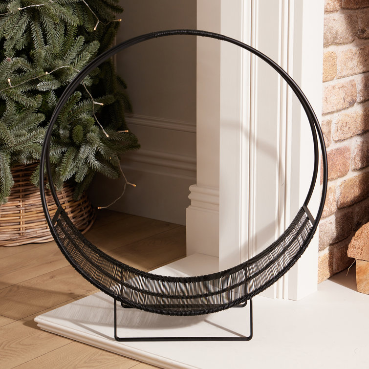 Metro Lane Blondeau 61cm W Metal Log Rack | Wayfair.co.uk