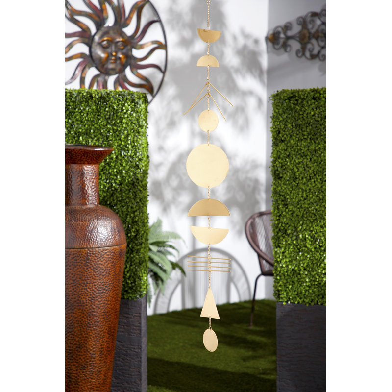 48" Gold Geometric Iron Wind Chime