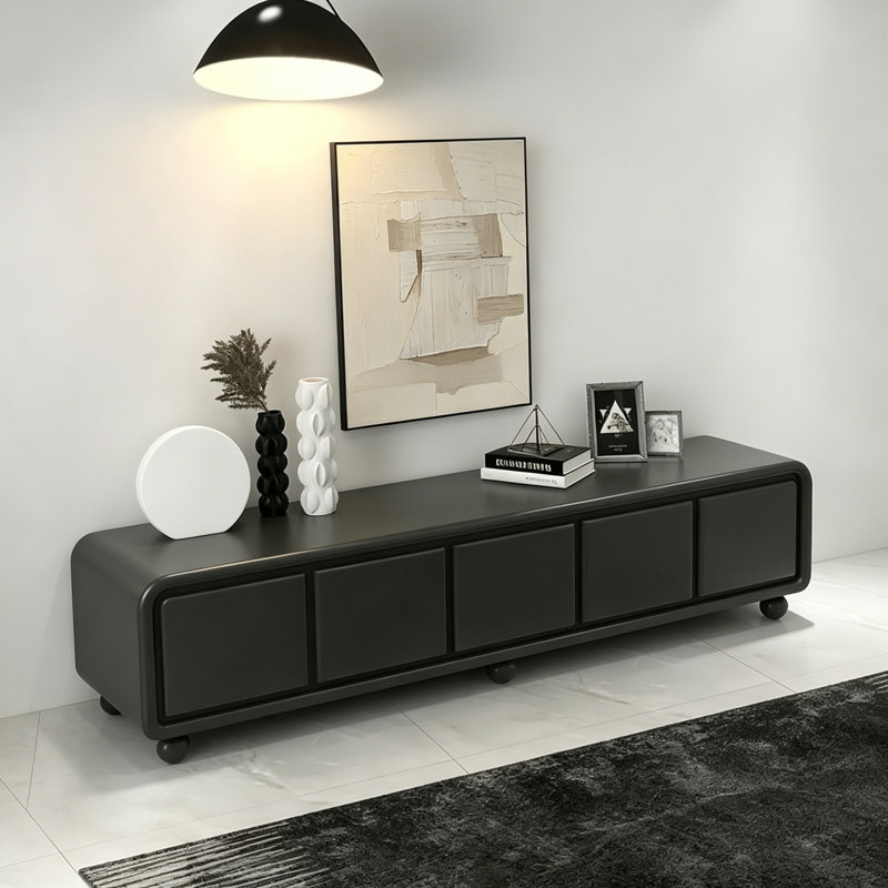 Meuble télé moderne et tendance de style crème, Noir