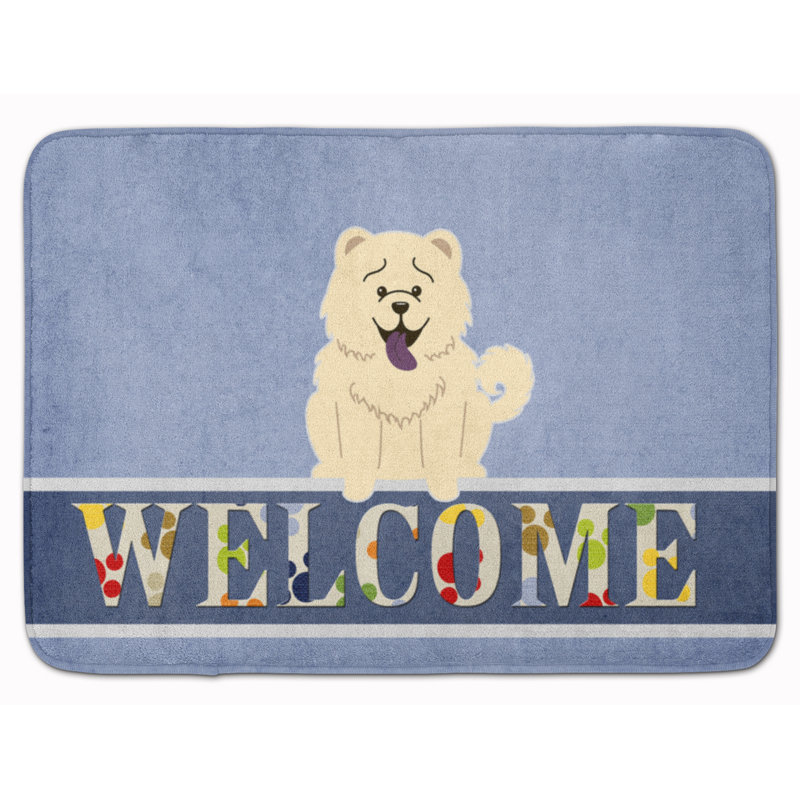 Multicolore tapis de sol Chow, Blanc