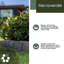 Ensemble de bordure de jardin en caoutchouc de pierre romaine recyclée L 48 po Tierra Verde, gris, paquet de 2