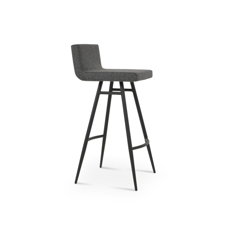 Tabouret de bar et de comptoir Dallas Galata, Tabouret de bar (siège d'une hauteur de 31 po), Noir, Gris foncé