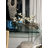 Sloped Glass Planter With White Magnolias